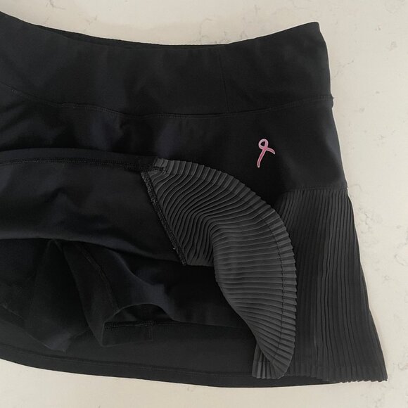 Running Room Athletic Poly Blend Running Skirt/Skort w Side Pleating Black Sz M - Picture 6 of 9